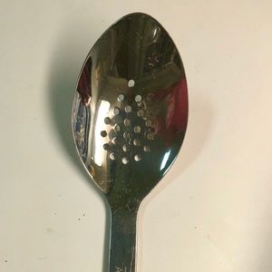 Allclad long slotted spoon scratched
